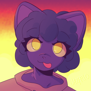 lao furry sunset pfp, drawn by jazprio